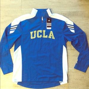 NEW UCLA adidas climalite zipped pullover Small